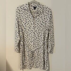 Isabella Oliver Black and White Polka Dot Tunic Maternity Top Sz 5